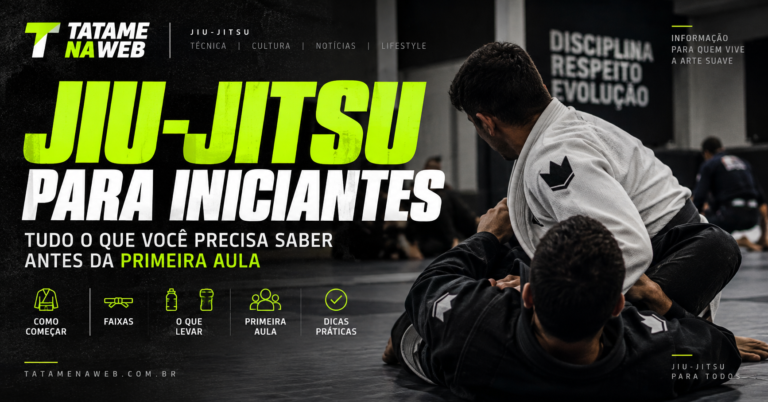 Jiu-Jitsu para iniciantes em treino no tatame antes da primeira aula