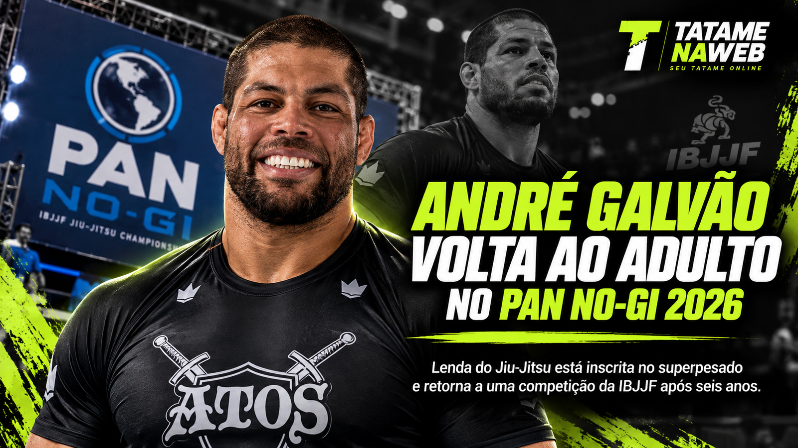 André Galvão volta ao adulto no Pan No-Gi 2026