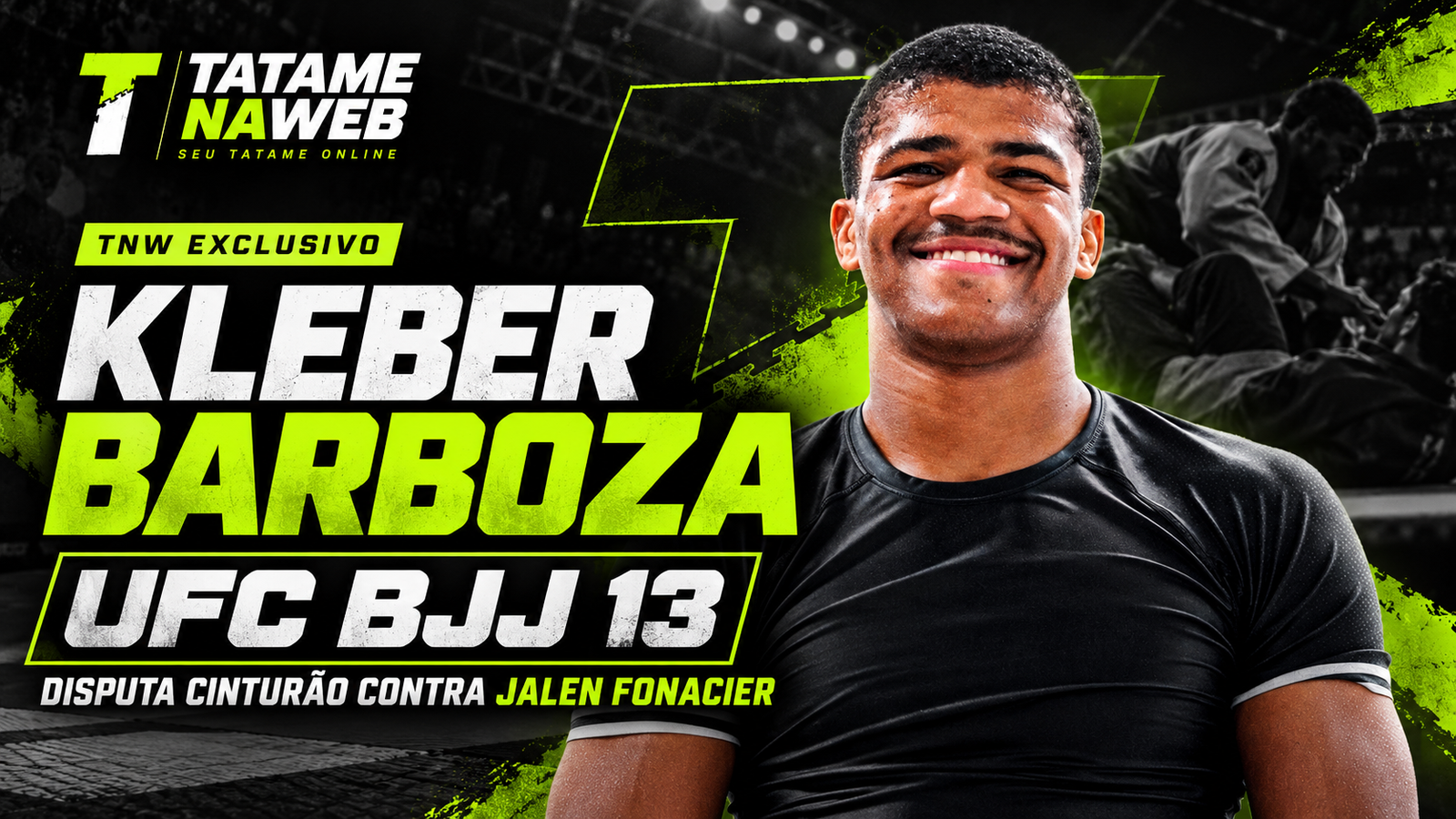 Kleber Barboza UFC BJJ 13: brasileiro promete agressividade contra Fonacier e revela trajetória em projetos sociais